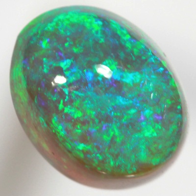 SOLID CRYSTAL OPAL 3D Floral Harlequin pattern, bright greens